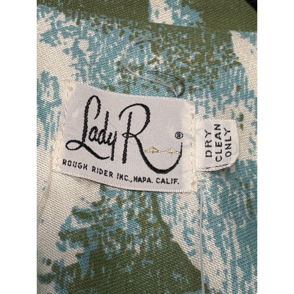 Vintage 60s Lady R. Rough Rider Western Shirt Psychedelic Horse USA AOP Boho - Picture 8 of 8